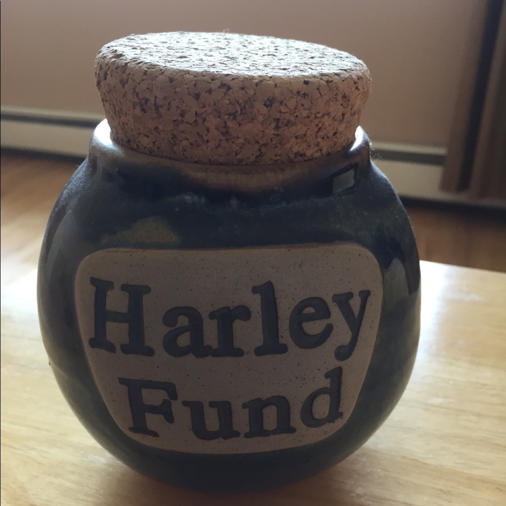 Harley Fund ceramic jar with cork